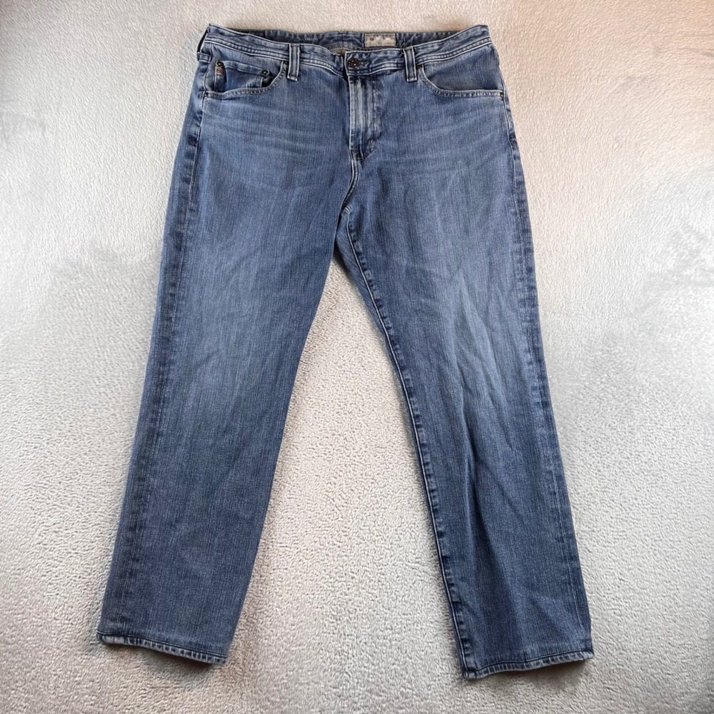AG Adriano Goldschmied The Everett Slim Straight Jeans Blue Mens 36x34 (35x27.5)